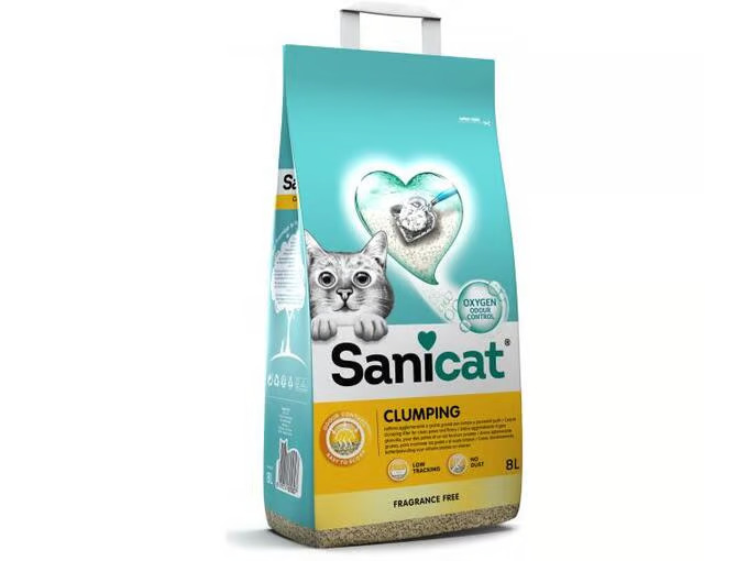Sanicat Posip za mačke Clumping fragrance free 8l